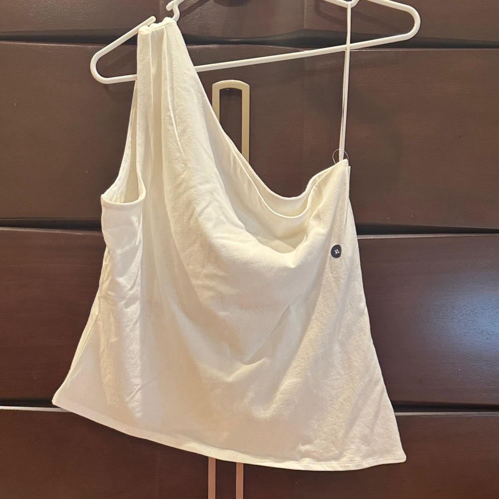 Hollister Cream One-Shoulder Camisole